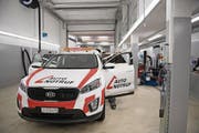 Die Werkstatt für Einsatzfahrzeuge im neuen Zentrum der Autohilfe Zentralschweiz. (Bild: Corinne Glanzmann (Emmenbrücke, 1. März 2018))