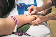 In der Schweiz wurde beim Roten Kreuz im vergangenen Jahr 295'015-mal Blut gespendet. (Bild: Keystone)