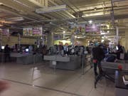 Blackout auch an der Migros-Kasse in der Metalli in der Stadt Zug. (Bild: Leserreporter Mathias Bienz)