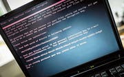 Fehlermeldung auf einem Laptop nach der Cyberattacke von dieser Woche. (Bild: Rob Engelaar/EPA (Geldrop, 28. Juni 2017))