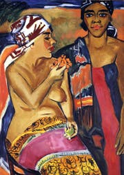 Max Pechstein mit «Frauen mit buntem Teppich». (Bild: PD)