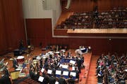 Die Brassband Bürgermusik in Aktion: Sie überzeugte die Jury sowie das Publikum beim internationalen Wettbewerb. (Bild: pd / Celine Hunkeler)