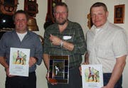 Wurden an der GV zu Ehrenmitgliedern ernannt (von links): Franz Muheim, Anton Bricker und Domini Herger. (Bild zVg)