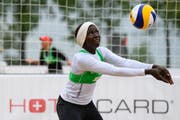 Aminata Turay aus Sierra Leone nahm in Luzern an der U-21-Weltmeisterschaft der Beachvolleyballer teil. Danach verliert sich ihre Spur. (Bild FIVB)