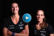 Das Schweizer Beachvolleyball Team Heidrich/Zumkehr mit guten Aussichten auf Rio 2016. (Bild: Keystone)