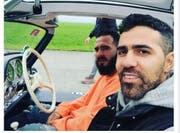 Selfie aus einem Mercedes-Benz 300 SL. (Bild: Facebook / @Bushido)