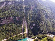 Sicht auf den 110% steilen Hang und alle drei Tunnels. (Bild: PD)