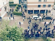 Gewaltbereite FCZ-Chaoten in der Voltastrasse. (Bild: PD)