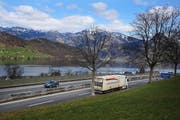 Blick auf die A2 bei Buochs. (Symbolbild Corinne Glanzmann / Neue NZ)