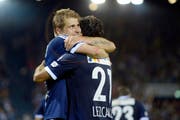 Ein perfekter Saisonabschluss, eine tolle Rückrunde und nun noch die Chance auf einen Platz auf der internationalen Bühne: In den Augen von FCL-Captain Claudio Lustenberger steht das pure Glück. (Bild: Pius Amrein / Neue LZ)