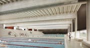 So soll die neue Schwimmhalle dereinst aussehen. (Bild: pd)