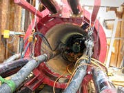 Tunnelblick: Versorgungsleitungen für den Bohrer. (Bild: PD)