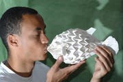 Sipho Mabona, Origami-Falter der Spitzenklasse, zeigt an zwei Workshops, wie man meisterlich Papier faltet. (Archivbild Eveline Bachmann/Neue LZ)
