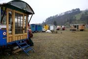 Die Wagenburg im Gebiet Schlund bei Kriens muss geräumt werden. (Bild Chris Iseli/Neue LZ)