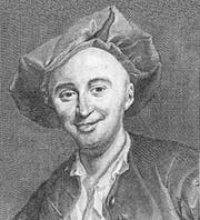 Julien Offray de La Mettrie 1750, in einem Stich von Georg Friedrich Schmidt. (Bild: Alamy)
