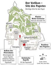 Wichtige Orte für den Papst (Bild: Neue LZ)