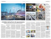 Diese Doppelseite von der Zugentgleisung in Luzern hat den Preis in der Kategorie «News Pages in General» gewonnen. (Bild: Luzerner Zeitung)
