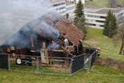 Die verlassene und abgesperrte Scheune in Kriens. (Bild: Luzerner Polizei)