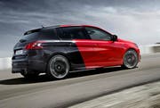 Ein Blickfang sondergleichen: Die rot-schwarze Lackierung «Coupe Franche» ist dem GTi by Peugeot Sport vorbehalten und kostet einen Aufpreis von 1950 Franken. (Bild: pd)