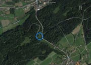 Die Unfallstelle in Adligenswil an der Gemeindegrenze zu Meggen. (Bild: Google Maps)