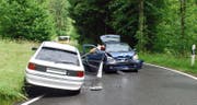 Die Unfallstelle auf der Hergiswaldstrasse in Kriens-Obernau. (Bild: Luzerner Polizei)