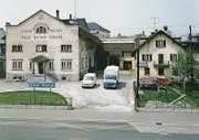 Dritter Firmensitz der «Paul Etter Söhne» beim Bahnhof an der Baarerstrasse 37 in Zug, nach 1970. (Bild: Firmenarchiv Etter Zug)