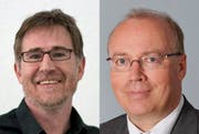 Roger Röösli (SVP, links) tritt gegen Urs Thumm (SP) an. (Bild: PD)
