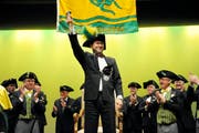 Othmar Schütz, der neue Zunftmeister der Fröschenzunft Meggen an seiner Inthronisation. (Bild Pius Amrein/Neue LZ)
