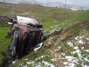 Die Unfallstelle in Bennau. (Bild Kantonspolizei Schwyz)