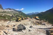 Der Skilift Grossboden ist Geschichte. Nun wird eine Sesselbahn gebaut. (Bild: PD)