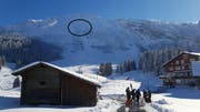 Die Anrissstelle im Gebiet Laub oberhalb von Engelberg. (Bild: Leserbild: Caroline Pirskanen (Engelberg, 14. November 2017))