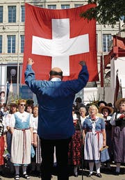 Noch ist am 1. August jeweils der Schweizerpsalm der Hit. (Bild: Steffen Schmidt/Keystone)