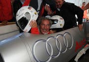Samih Sawiris bei der Eröffnung der Andermatter Bob-Trainingsanlage. (Bild Urs Hanhart/Neue UZ)