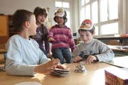 Kindergarten-Kinder im Schulhaus Avanti in Hochdorf. (Bild Roger Zbinden/^Neue LZ)