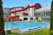 Die «Rote Mamba» schlängelt sich fürmlich durch den Swiss Holiday Park. (Bild: PD)