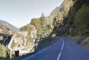 An der Gotthardstrasse müssen Felsreinigungsarbeiten durchgeführt werden. (Bild: Google Maps)