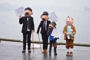 Die Familie Staub erreicht mit dem Sujet «Tim und Struppi» den zweiten Platz (Bild: Familie Staub)
