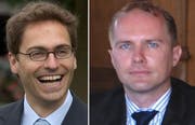 Vital Zehnder (links) und Mathias Brun sind für das Amt des Schwyzer Staatsschreibers vorgeschlagen. (Bilder pd)