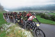 Martin Fanger an der Spitze im Aufstieg Richtung Pilatus. (Bild: Martin Platter (Alpnach, 10. September))