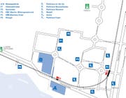 Rund um das Einzugsgebiet der Zuger Messe stehen mehrere Parkiermöglichkeiten für Autofahrer zur Verfügung. (Bild: pd)