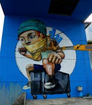 Wenn aus einer Betonwand ein Kunstwerk entsteht. (Bild: Buholzer Walter)