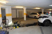 Die Unfallstelle in Oberarth. (Bild Kantonspolizei Schwyz)