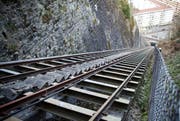 Blick auf die Geleise der Gütschbahn. (Bild: Manuela Jans / Neue LZ)