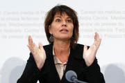 Am 19. Oktober in Rathausen: Bundesrätin Doris Leuthard. (Bild: Peter Klaunzer / Keystone)