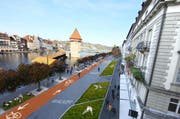 So stellen sich die Initianten eine autofreie Bahnhofstrasse vor. (Bild: Visualisierung PD)