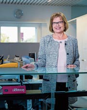 Annemarie Gautschi (64) am Empfang der LZ-Medien. (Bild: Philipp Schmidli (Luzern, 10. August 2017))
