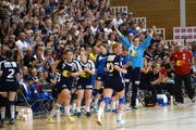Jubel bei Spono Nottwil nach einem Tor. (Bild: Nadia Schärli)