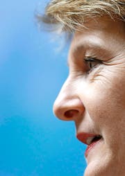 Simonetta Sommaruga blickt auf ein bewegtes Jahr als Bundespräsidentin zurück. (Bild: Keystone/Peter Klaunzer)