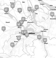 Den Link zur Übersicht der Zentralschweizer Brauereien finden Sie am Ende des Textes. (Bild: Screenshot Storymap)