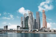 Für die Fassade des «gedrehten» Evolution Towers in Moskau lieferte Sika im letzten Jahr Kleb- und Dichtstoffe. (Bild: PD)